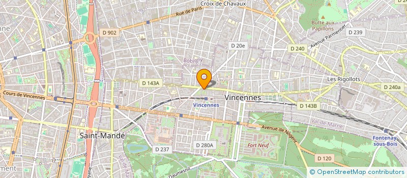 localisation de l'entreprise LAETITIA à VINCENNES