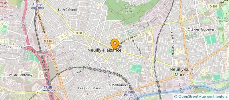 localisation de l'entreprise LAETITIA ESTHETIQUE à NEUILLY-PLAISANCE