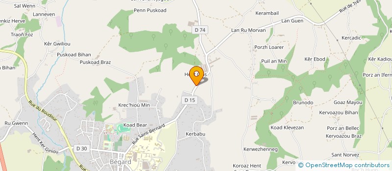 localisation de l'entreprise LAETITIA TAXIS  BEGARD