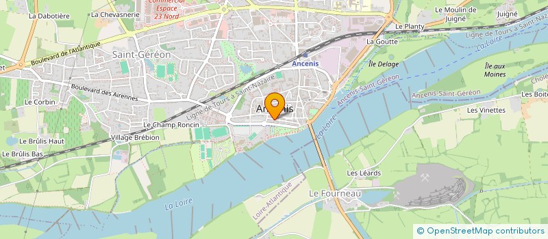 localisation de l'entreprise LAF  ANCENIS-SAINT-GEREON