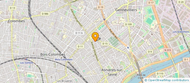 localisation de l'entreprise LAF TRANSPORT à ASNIERES-SUR-SEINE