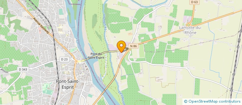 localisation de l'entreprise LAFARGE GRANULATS DROME ARDECHE à MONDRAGON