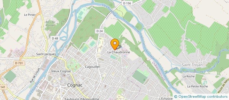 localisation de l'entreprise LAFAYE FORESTIER à COGNAC