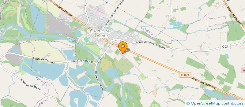 localisation de l'entreprise LAFFITTE JEROME  CAZERES-SUR-L'ADOUR