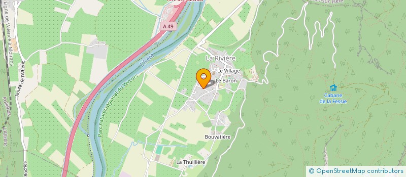 localisation de l'entreprise LAFFOND LOCATION à SAINT-QUENTIN-SUR-ISERE
