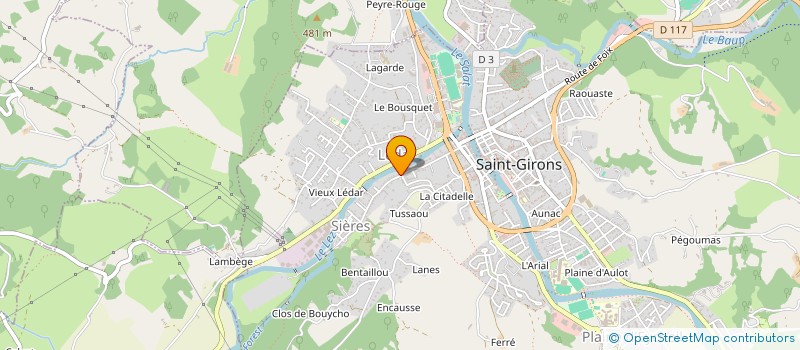 localisation de l'entreprise LAFFONT COMMERCE à SAINT-GIRONS