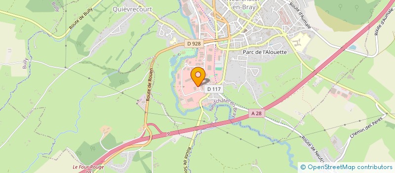 localisation de l'entreprise LAFILE CARROSSERIE  NEUFCHATEL EN BRAY