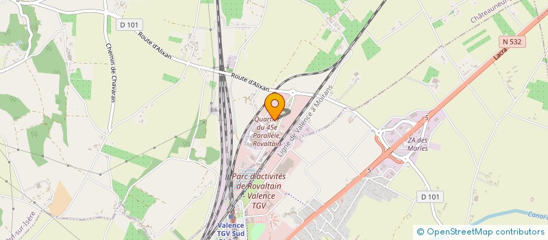 localisation de l'entreprise LAFL  CHATEAUNEUF-SUR-ISERE