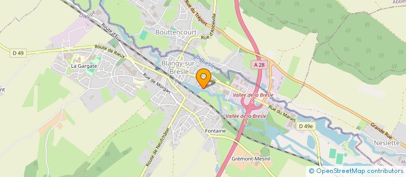 localisation de l'entreprise LAFOLIE SAS à BLANGY-SUR-BRESLE
