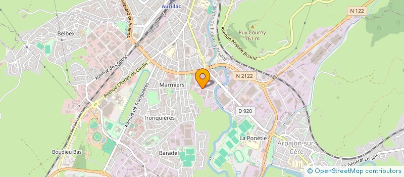 localisation de l'entreprise LAFON ENERGIES à AURILLAC