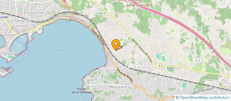 localisation de l'entreprise LAFON TERRASSEMENT à SANARY-SUR-MER