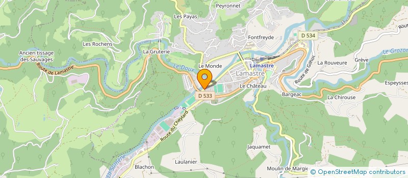 localisation de l'entreprise LAFONT JVLTL  LAMASTRE