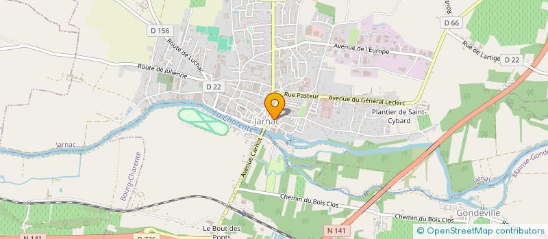 localisation de l'entreprise LAFONTAINE IMMOBILIER à JARNAC