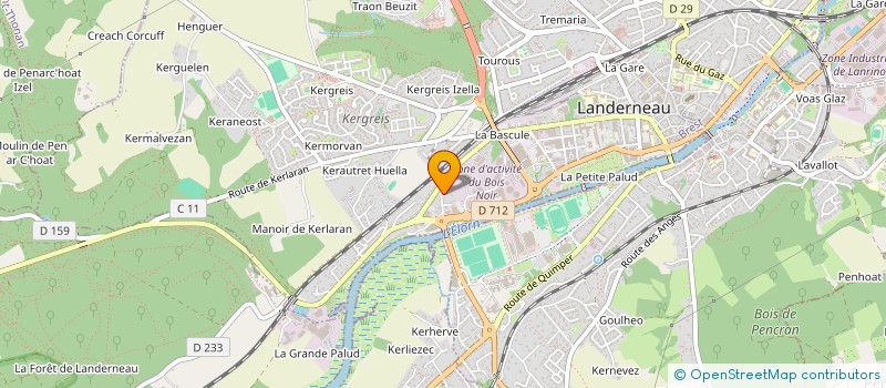 localisation de l'entreprise LAFORGE  LANDERNEAU