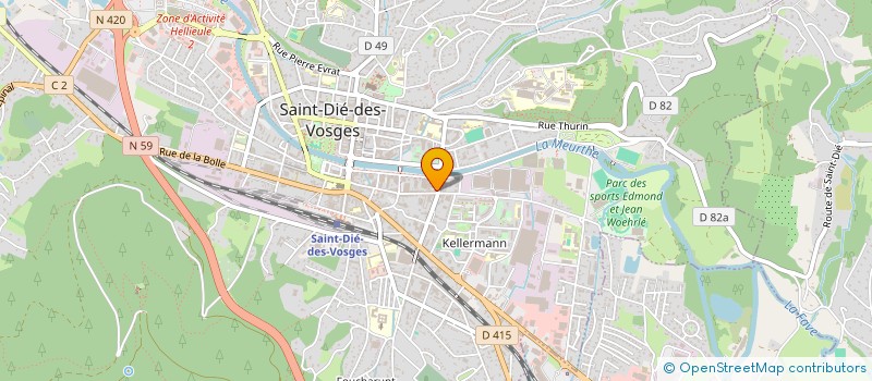 localisation de l'entreprise LAFOUGE à SAINT DIE DES VOSGES