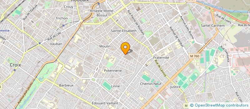 localisation de l'entreprise LAFRAISE CYCLES à ROUBAIX