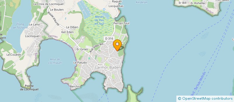 localisation de l'entreprise LAFRANCHISEFINANCIERE.FR  LARMOR-BADEN