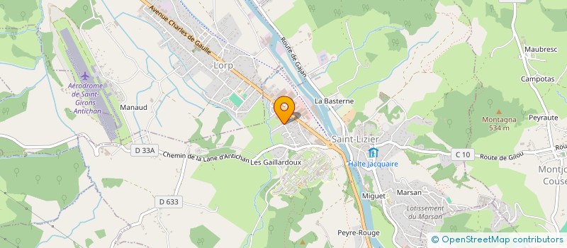 localisation de l'entreprise LAG à SAINT-LIZIER