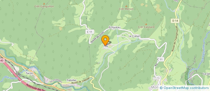 localisation de l'entreprise LAG20  MONTANGES