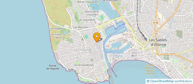 localisation de l'entreprise LAGA IMMO à LES SABLES D'OLONNE