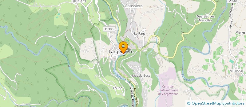 localisation de l'entreprise LAGACHE à LARGENTIERE