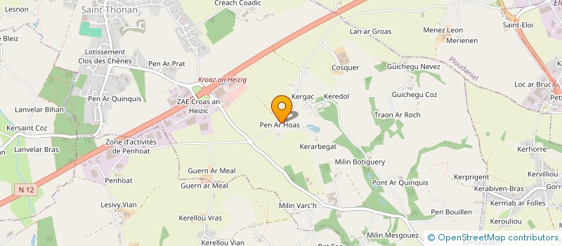 localisation de l'entreprise LAGADEC JEAN PAUL ET FILS  SAINT-THONAN