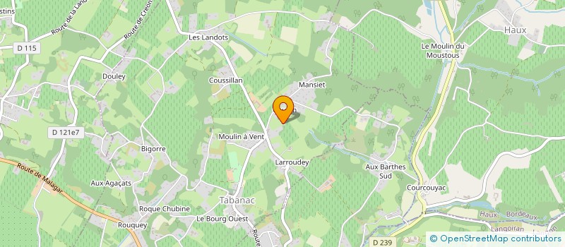 localisation de l'entreprise LAGALEZE  TABANAC