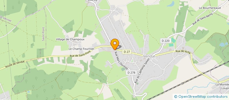 localisation de l'entreprise LAGAMACO  VENDAT