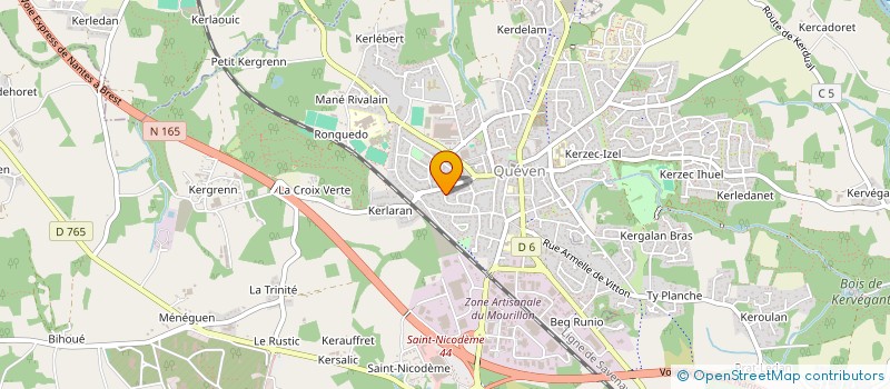 localisation de l'entreprise LAGANOVA  QUEVEN