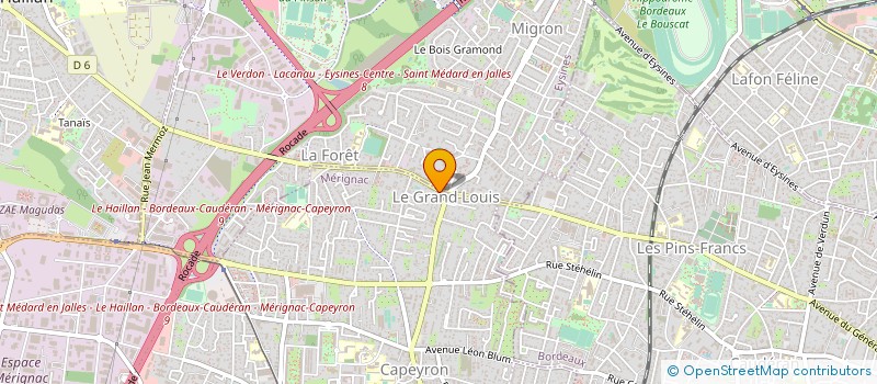 localisation de l'entreprise LAGARDERE ET CIE  MERIGNAC