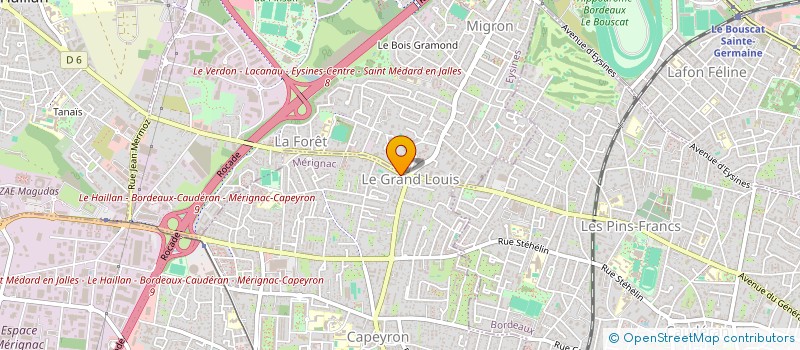 localisation de l'entreprise LAGARDERE ET CIE MONT DU BOIS à MERIGNAC