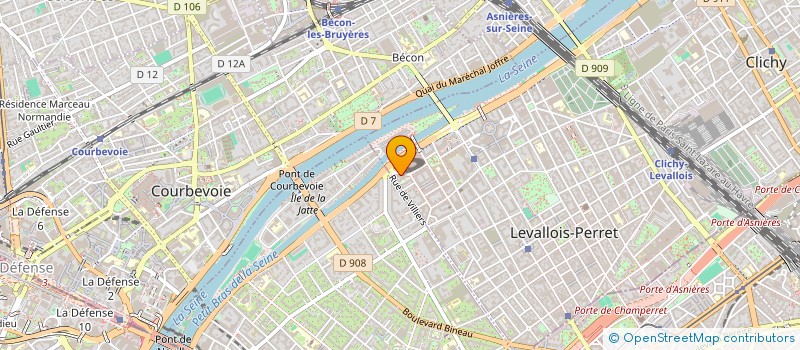 localisation de l'entreprise LAGARDERE FINANCE à LEVALLOIS-PERRET