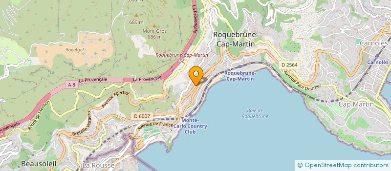 localisation de l'entreprise LAGARIA SAS  ROQUEBRUNE-CAP-MARTIN