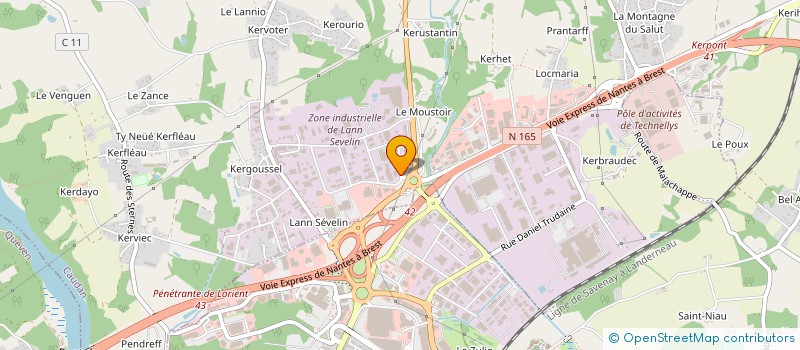 localisation de l'entreprise LAGARRIGUE BRETAGNE à CAUDAN
