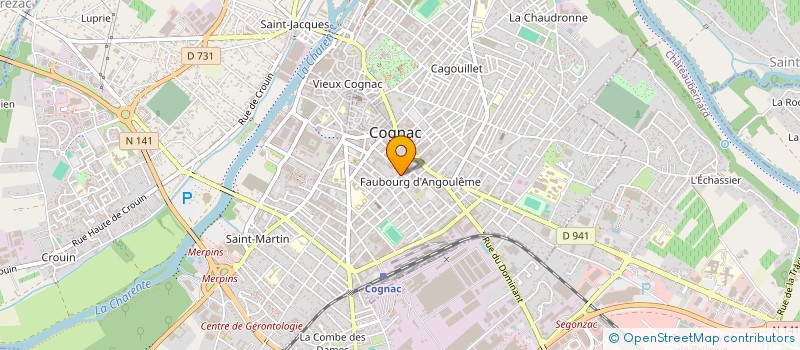localisation de l'entreprise LAGARRIGUE COGNAC à COGNAC
