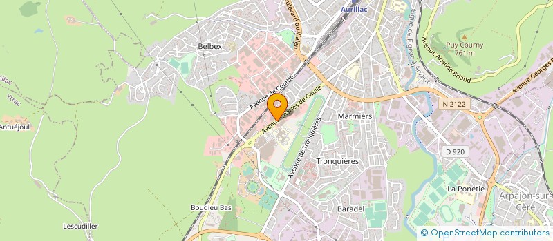 localisation de l'entreprise LAGARRIGUE PERE ET FILS à AURILLAC