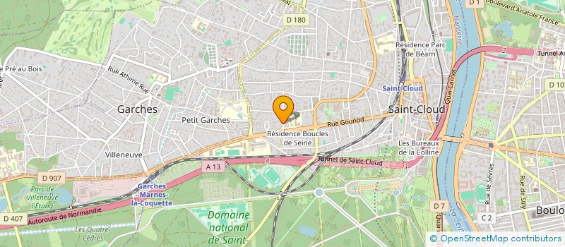 localisation de l'entreprise LAGERSTROEMIA à SAINT-CLOUD