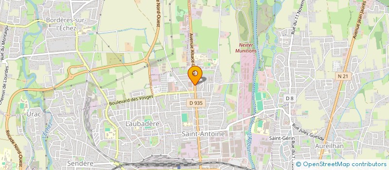 localisation de l'entreprise LAGMAT à TARBES