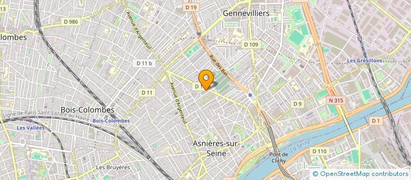 localisation de l'entreprise LAGNIEL à ASNIERES-SUR-SEINE