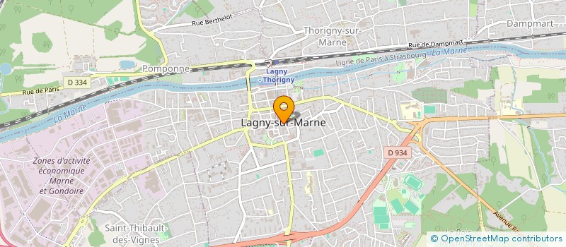 localisation de l'entreprise LAGNY DANSE PASSION à LAGNY-SUR-MARNE