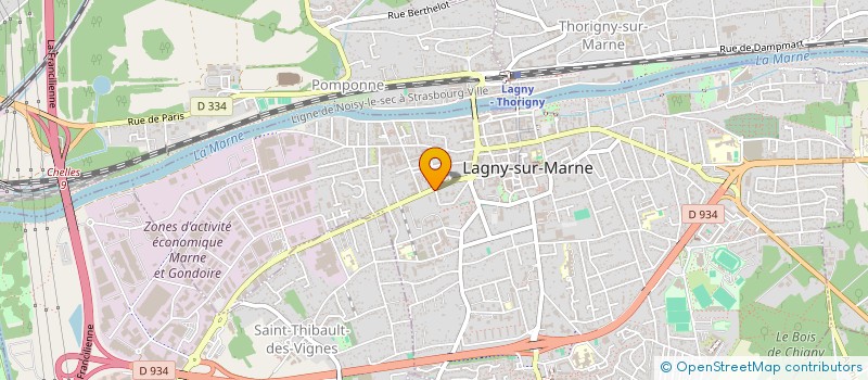 localisation de l'entreprise LAGNYOTEL  LAGNY-SUR-MARNE