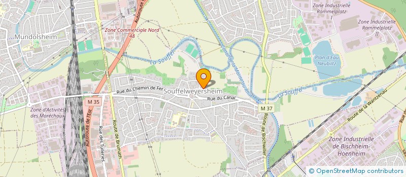 localisation de l'entreprise LAGO  SOUFFELWEYERSHEIM