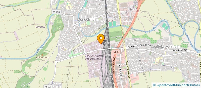 localisation de l'entreprise LAGOONA STRASBOURG à MUNDOLSHEIM