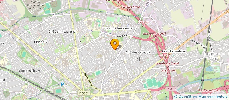 localisation de l'entreprise LAGRANGE  LENS