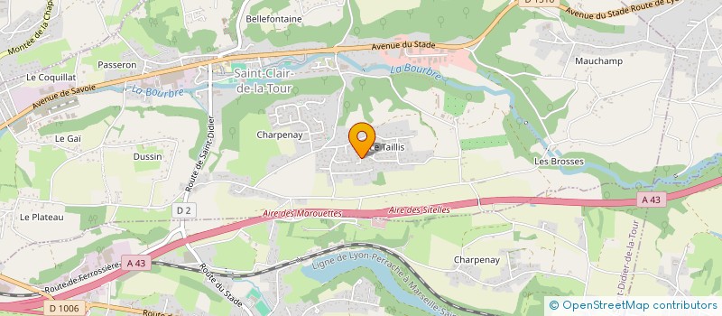 localisation de l'entreprise LAGRANGE IMMOBILIER  SAINT-CLAIR-DE-LA-TOUR