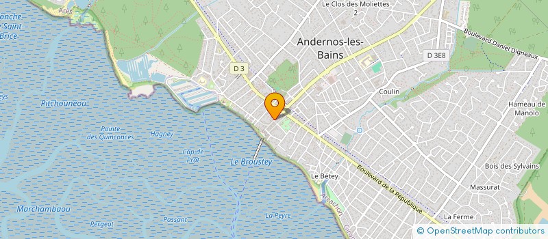 localisation de l'entreprise LAGRANGE44 à ANDERNOS-LES-BAINS
