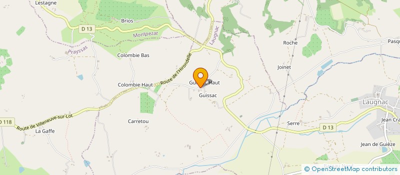 localisation de l'entreprise LAGREGAT  LAUGNAC