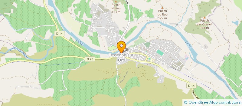 localisation de l'entreprise LAGRIFFOUL  ROQUEBRUN