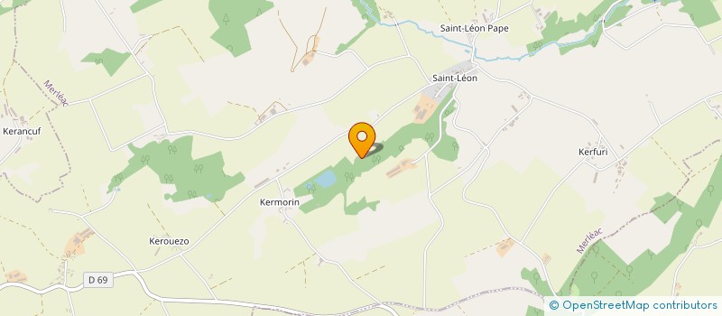 localisation de l'entreprise LAGUE  MERLEAC