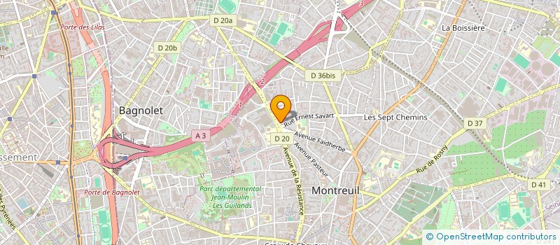 localisation de l'entreprise LAGUI à MONTREUIL